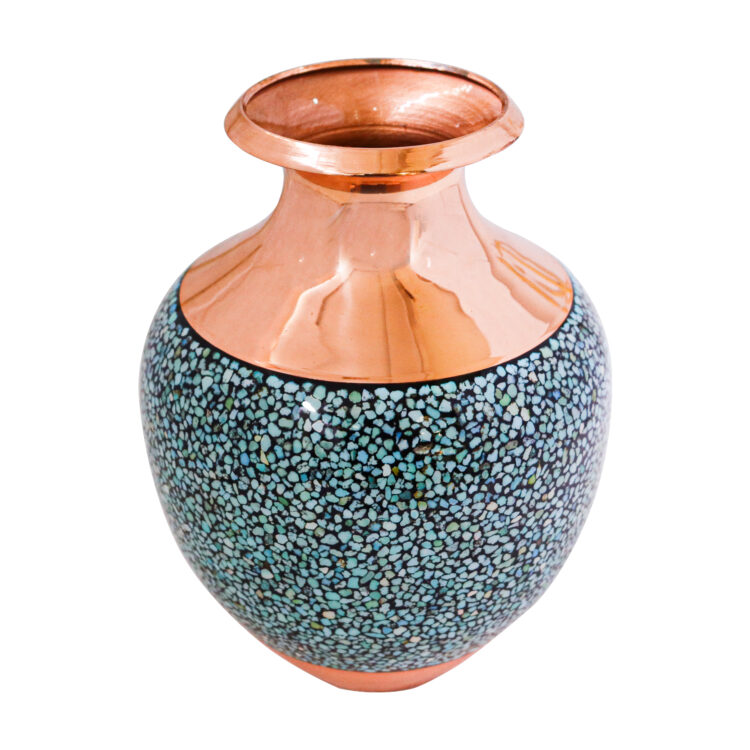 Turquoise Inlaying (FiroozehKoobi) Vase Model Fariba 18p13-1f2 view 1