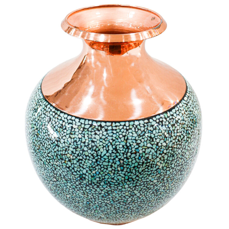 Turquoise Inlaying (FiroozehKoobi) Vase Model Fariba 18p13-1f2 view 3