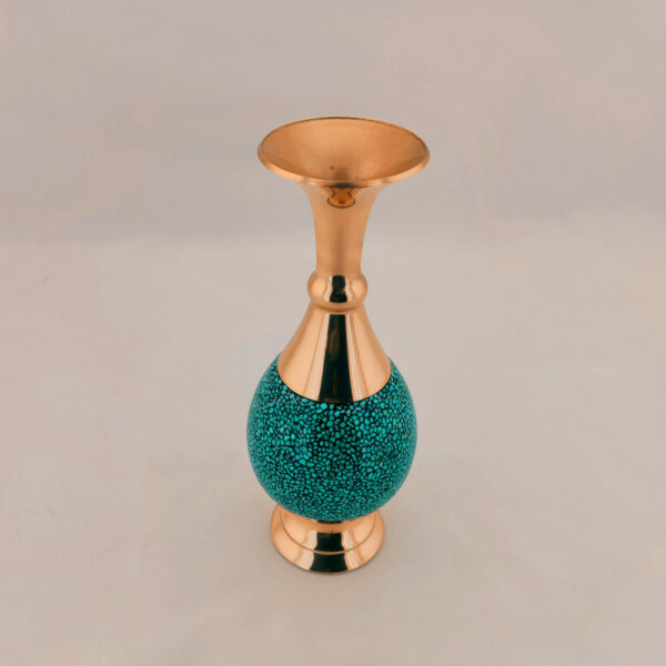 Turquoise Inlaying (FiroozehKoobi) Vase Model HF192 Set of 2 view 2