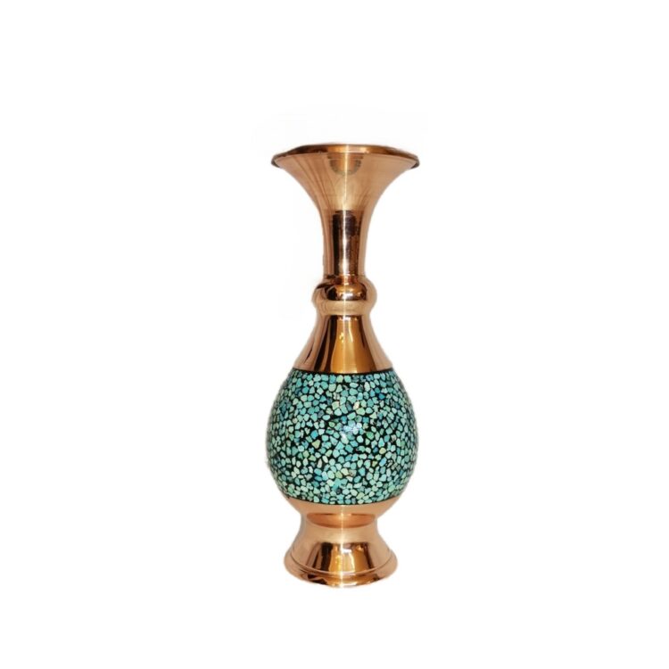 Turquoise Inlaying (FiroozehKoobi) Vase Model Sarahi Code 16 view 1