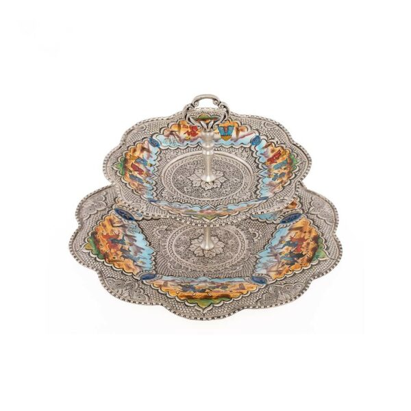 Two-Tier Engraved Miniature Stand Chocolate Bowl Model Code M030 view 1